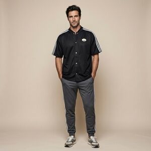 Mens Adidas Vintage Short Sleeve Shirt